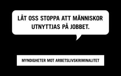 Informationsinsats för att motverka arbetslivskriminalitet