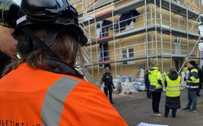 Arbete på tak utan fallskydd vid myndighetskontroller i Halland